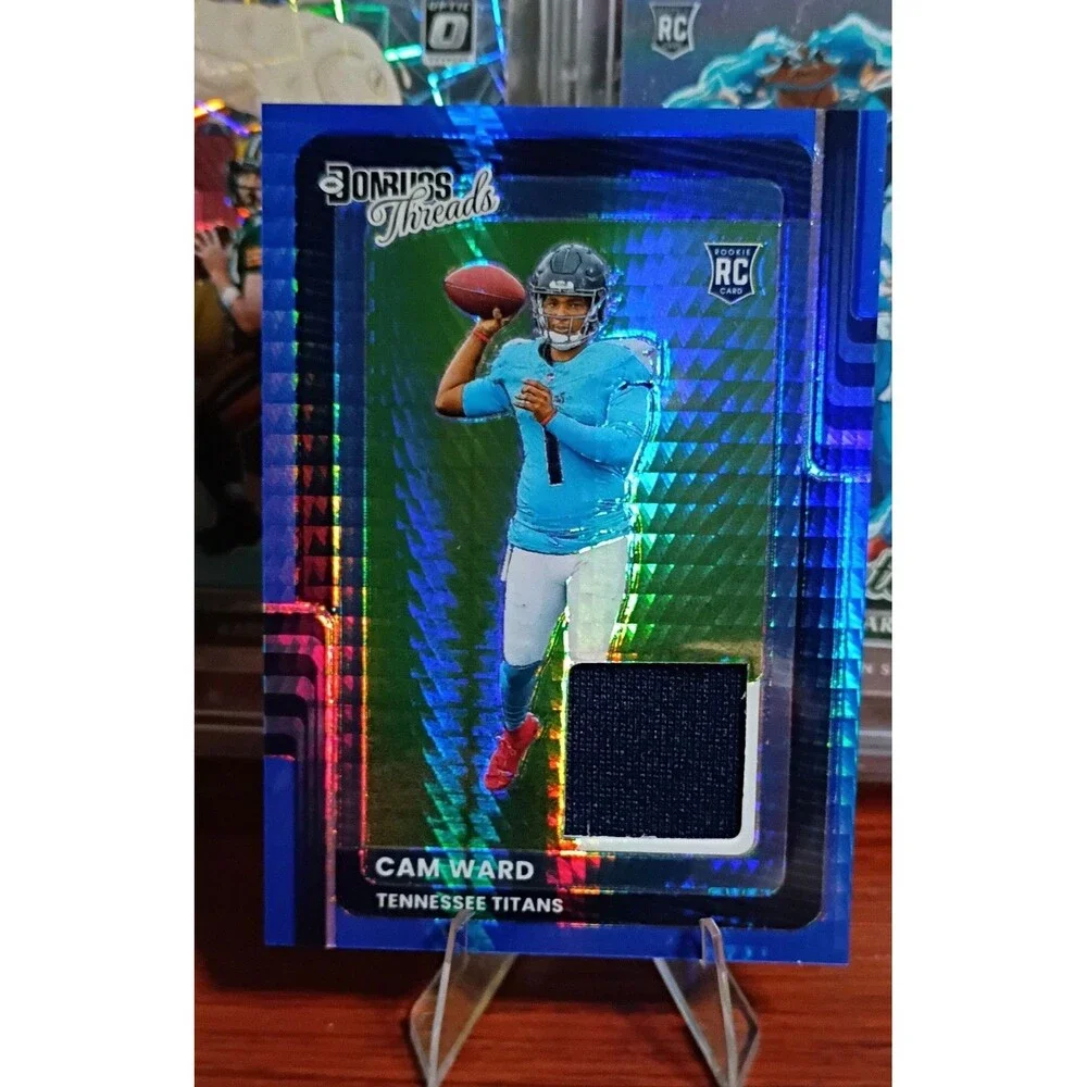 2025 Panini Donruss Optic - Donruss Threads Cam Ward #DTBH-CWD Blue Hyper Prizm